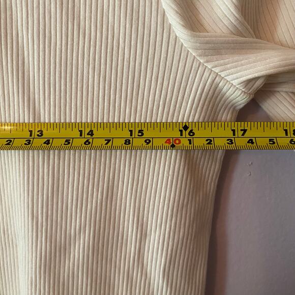 NWT Faherty Women's size XL White Freestyle Ribbed Knit Tee Scoop Neck Cotton - Picture 9 of 11